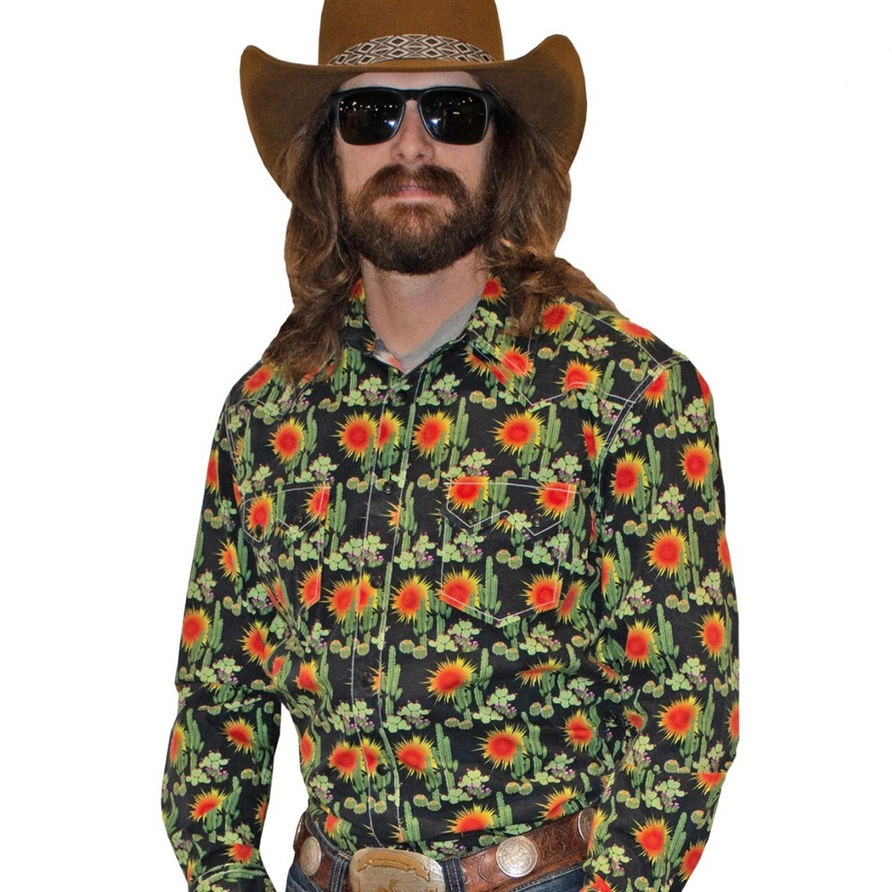 Sunflower Patterned Casual Button Down Shirt - image 1